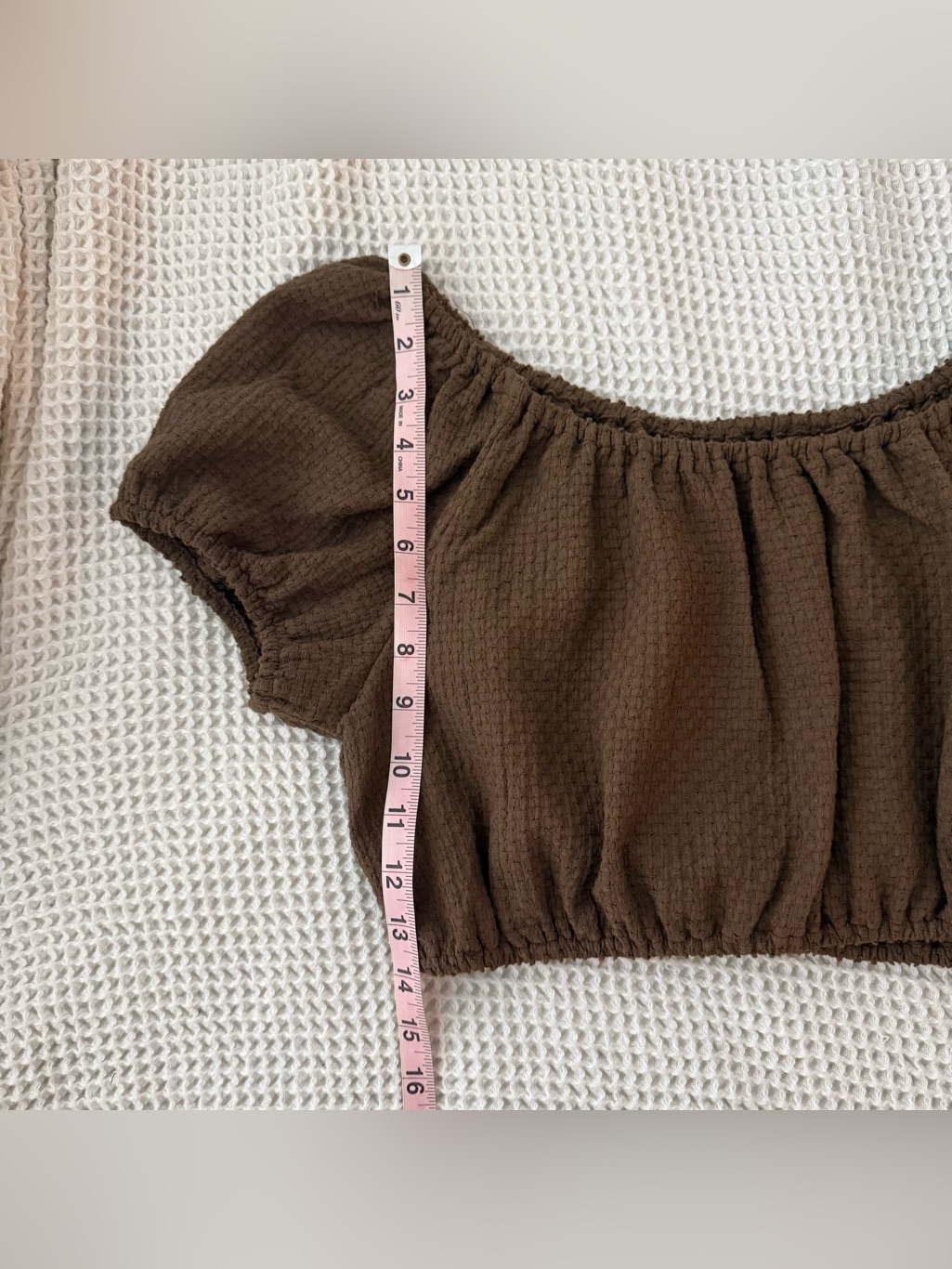 Na Nin Stella Basketweave Cotton Crop Top — image 3 of 6